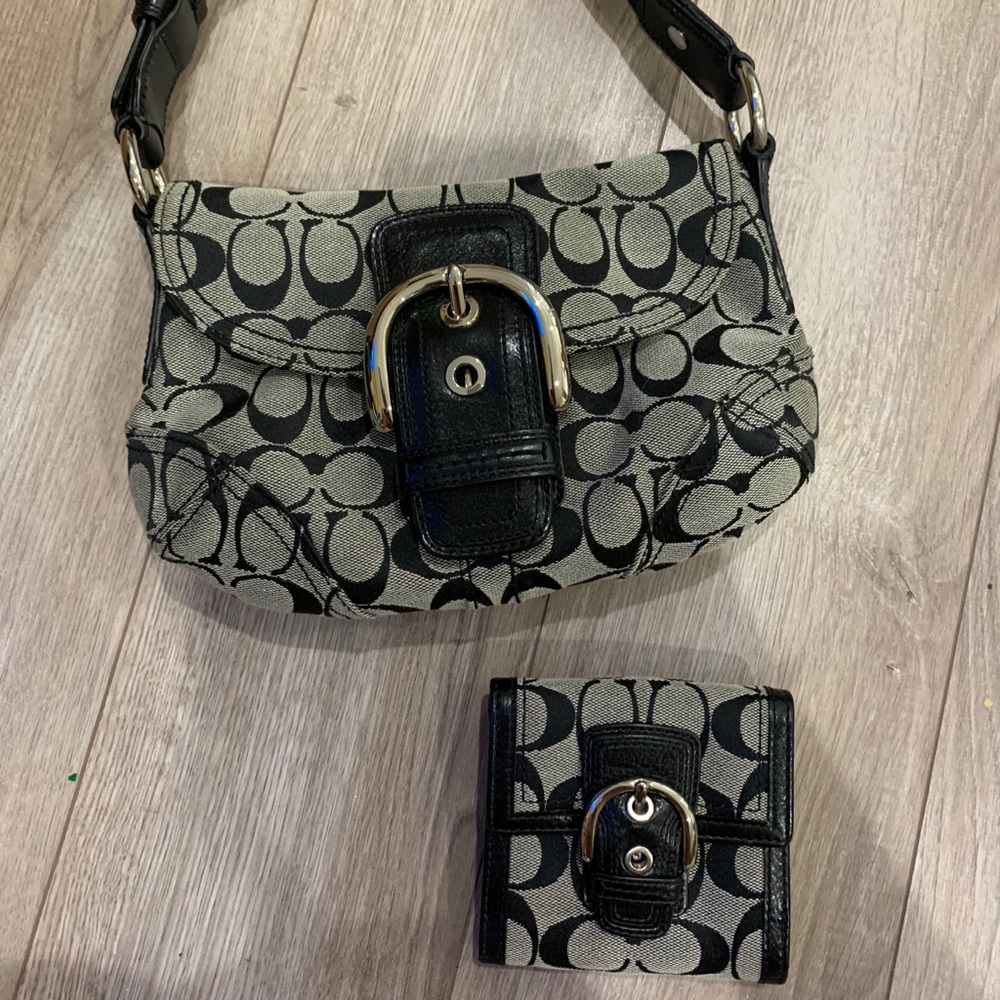 Coach Monogram Handbag & Wallet